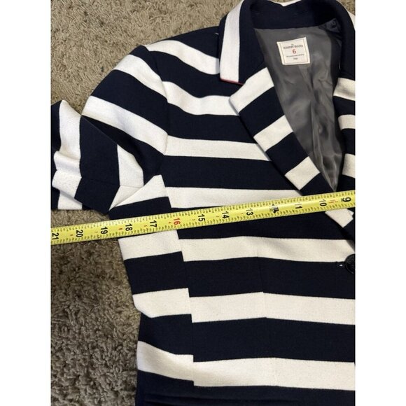 GAP THE ACADEMY BLAZER Striped Navy Nautical Academia Career Office Preppy Sz 6 - Picture 12 of 12